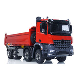 1/14 8x8 RC Hydraulic Dump Truck Metal Radio Control Tipper Car Sounds Lights PNP Painted Assembled Model ESC Servo