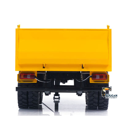 TOUCAN RC HOBBY 900 Metal Trailer W/Electric Contact Point for 1/14 8x8 Remote Control Hydraulic Full Tipper LED Light No Oil Pump Battery
