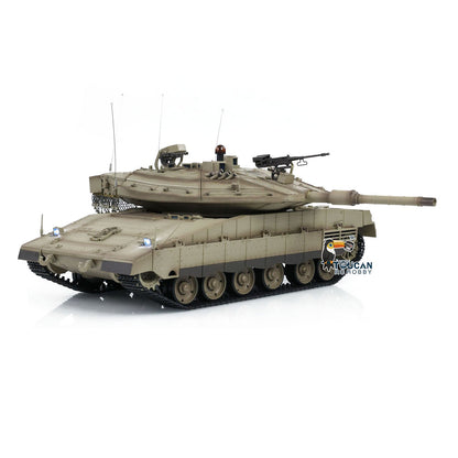 Henglong 1/16 TK7.0 Plastic IDF Merkava MK IV RTR RC Tank 3958 with Barrel Recoil BB Infrared Combat Smoke Metal Suspension Arm