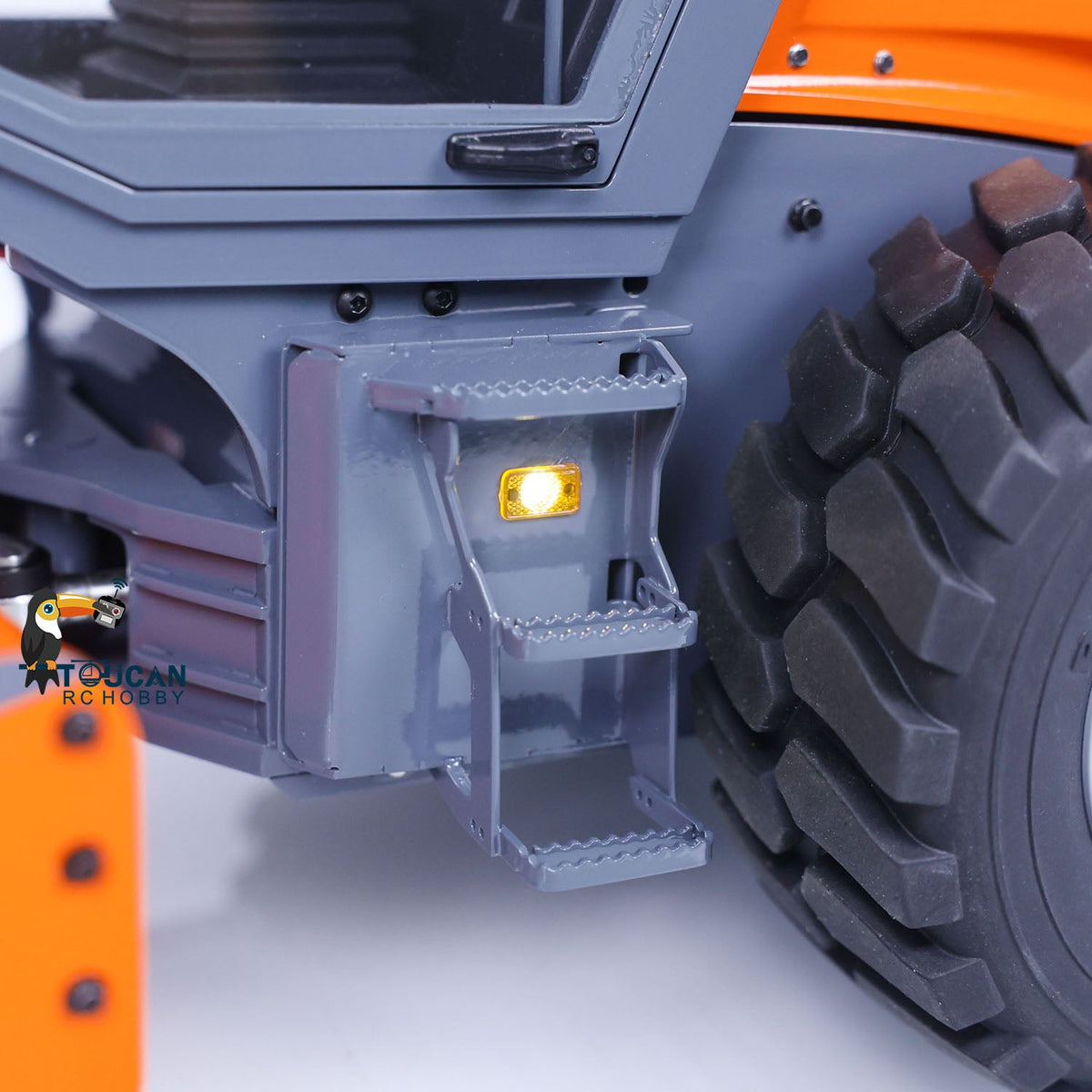 TOUCAN RC HOBBY LESU AOUE H13i 1/14 Metal Hydraulic RC Road Roller FlySky I6S Remote Controller Front Shovel Sound Light System for Backyard Fun