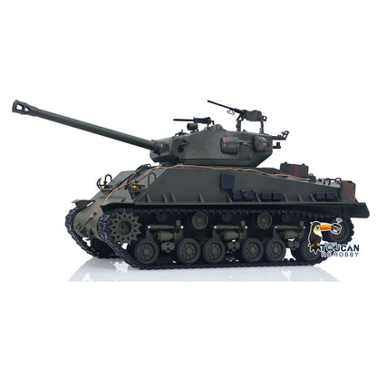 TOUCAN RC HOBBY Fast Free Shipping 1/16 Remote Control Tank Sherman M4A3 E8 Fury Barrel IR BB Barrel Elevation Smoke Unit Metal Chassis Road Wheels 360 Rotation