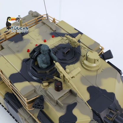 TOUCAN RC HOBBY Henglong 1/24 Plastic 3816 AbramsM1A2 RC Tank Model with Infrared Combat Turret Elevation and Depression Sound Light Smoke Unit Battery