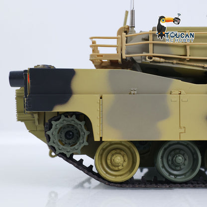TOUCAN RC HOBBY Henglong 1/24 Plastic 3816 AbramsM1A2 RC Tank Model with Infrared Combat Turret Elevation and Depression Sound Light Smoke Unit Battery