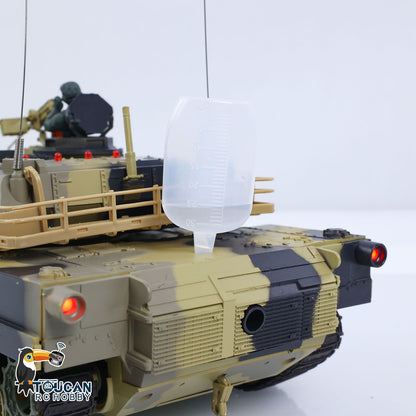 TOUCAN RC HOBBY Henglong 1/24 Plastic 3816 AbramsM1A2 RC Tank Model with Infrared Combat Turret Elevation and Depression Sound Light Smoke Unit Battery