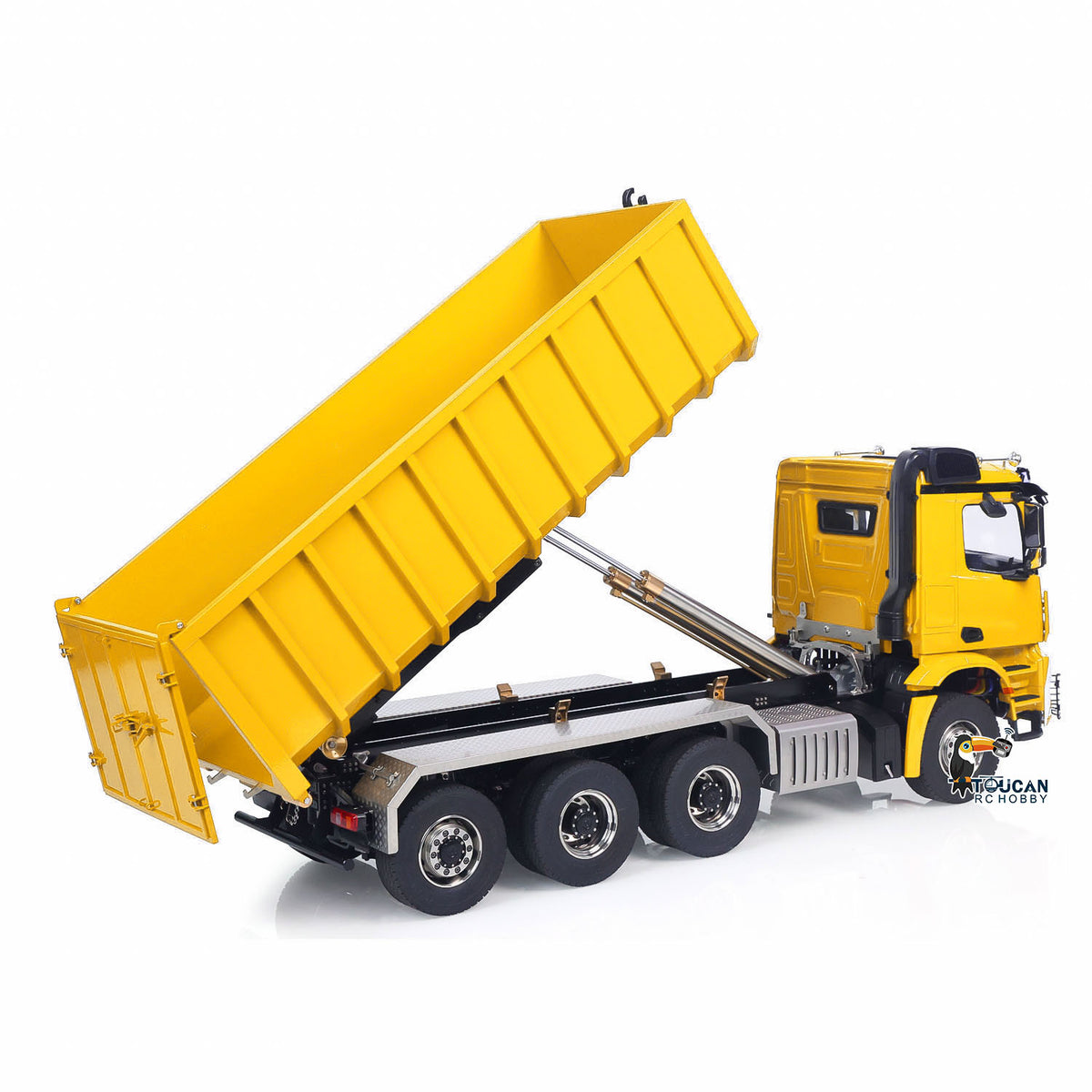 TOUCAN RC HOBBY  G88 1/14 Metal 8x8 RC Hydraulic Roll on Roll off Dump Truck 3 Speed Transmission Differential Lock Rear Axle Steering for Modelers