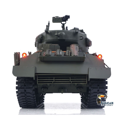 1/16 Remote Control Tank Sherman M4A3 E8 Fury Barrel IR BB Barrel Elevation Smoke Unit Metal Chassis Road Wheels 360 Rotation