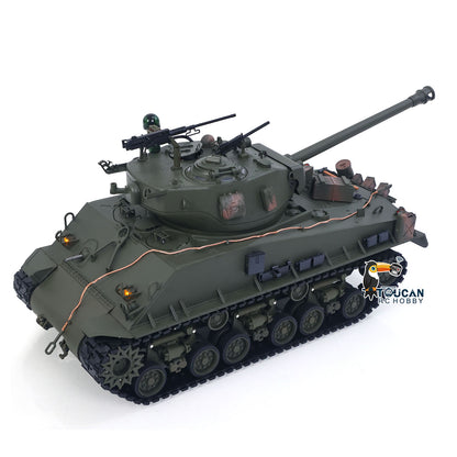 1/16 Remote Control Tank Sherman M4A3 E8 Fury Barrel IR BB Barrel Elevation Smoke Unit Metal Chassis Road Wheels 360 Rotation