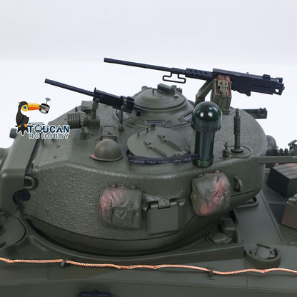 TOUCAN RC HOBBY Fast Free Shipping 1/16 Remote Control Tank Sherman M4A3 E8 Fury Barrel IR BB Barrel Elevation Smoke Unit Metal Chassis Road Wheels 360 Rotation