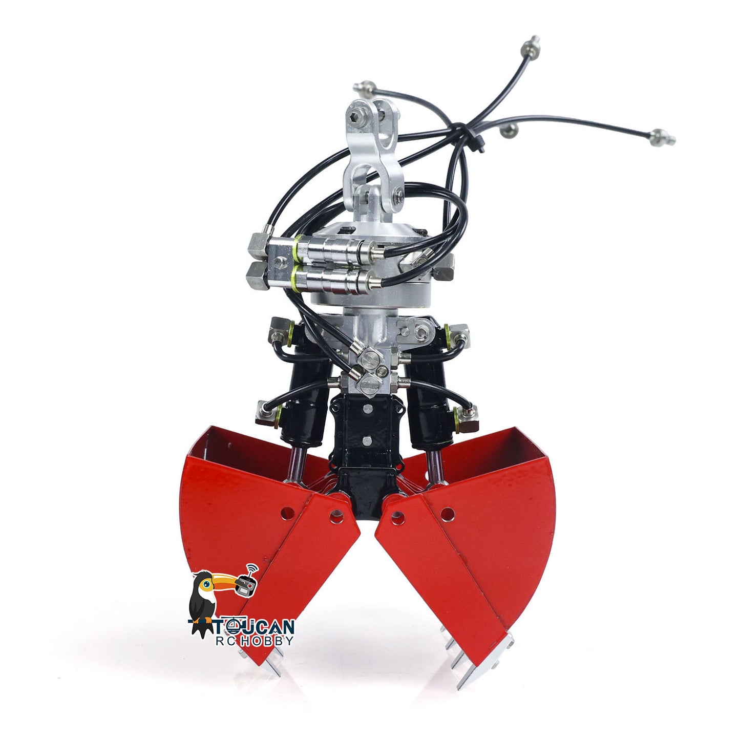 Hydraulische Zweischalengreiferschaufel aus Metall für 1/14 RC-Krankipper-Auto-Muldenkipper-Modell, zusammengebautes Simulationsfahrzeug, Hobby-Modell, DIY-Teile