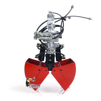 Hydraulische Zweischalengreiferschaufel aus Metall für 1/14 RC-Krankipper-Auto-Muldenkipper-Modell, zusammengebautes Simulationsfahrzeug, Hobby-Modell, DIY-Teile