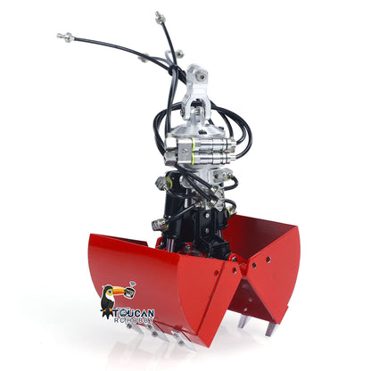Hydraulische Zweischalengreiferschaufel aus Metall für 1/14 RC-Krankipper-Auto-Muldenkipper-Modell, zusammengebautes Simulationsfahrzeug, Hobby-Modell, DIY-Teile
