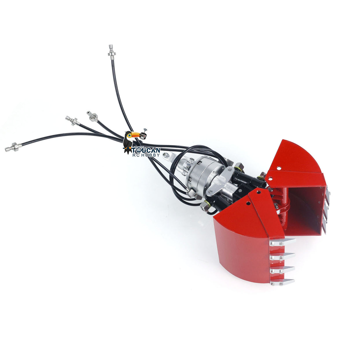 Hydraulische Zweischalengreiferschaufel aus Metall für 1/14 RC-Krankipper-Auto-Muldenkipper-Modell, zusammengebautes Simulationsfahrzeug, Hobby-Modell, DIY-Teile