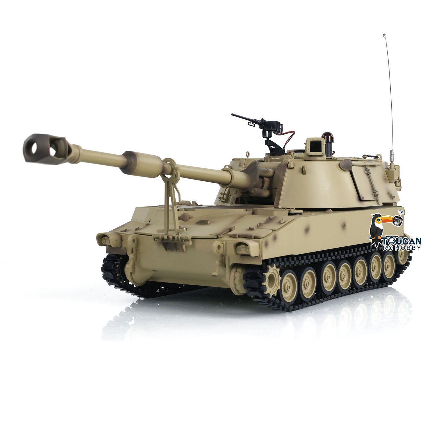 1/16 Tongde RC Panzer M109A2 Selbstfahrende Haubitze RTR BB Barrel Rückstoß Infanterie Kampffahrzeug mit LED Licht Modell Spielzeug