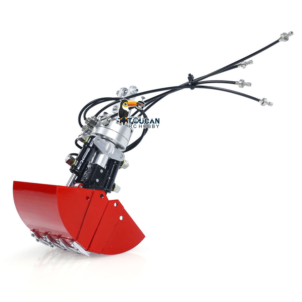 Hydraulische Zweischalengreiferschaufel aus Metall für 1/14 RC-Krankipper-Auto-Muldenkipper-Modell, zusammengebautes Simulationsfahrzeug, Hobby-Modell, DIY-Teile