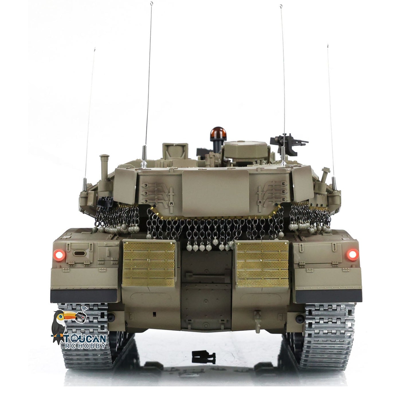 Henglong 1/16 TK7.0 IDF Merkava MK IV 3958 RTR RC Tank with Dual Battery Barrel Recoil 360 Degrees Turret Smoke BB Unit IR Metal Sprockets Idlers Road Wheels Tracks Gearbox