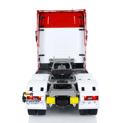 1/14 Finish RC Sattelzugmaschine 770S 6x6 Metallchassis Licht Sound Rauch 3-Gang Lackiertes Fahrzeug