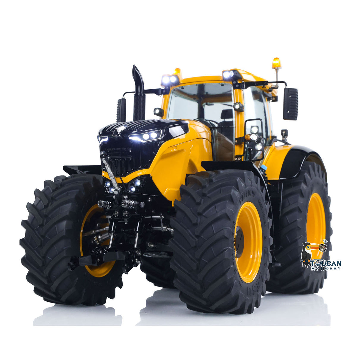 In Stock TOUCAN RC HOBBY LESU Metal 1/14 RC Tractor Truck AOUE 1050 4x4 Hydraulic Farm vehicle K500 Seedbed Pre-sowing Soil Preparation Planter Plough Light Sound