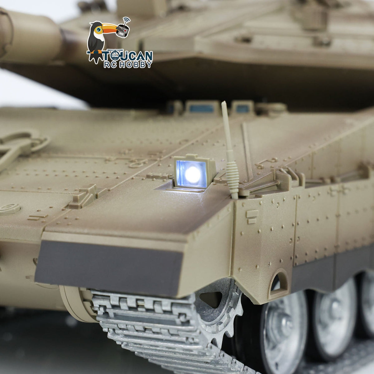Henglong 1/16 TK7.0 IDF Merkava MK IV 3958 RTR RC Tank with Dual Battery Barrel Recoil 360 Degrees Turret Smoke BB Unit IR Metal Sprockets Idlers Road Wheels Tracks Gearbox