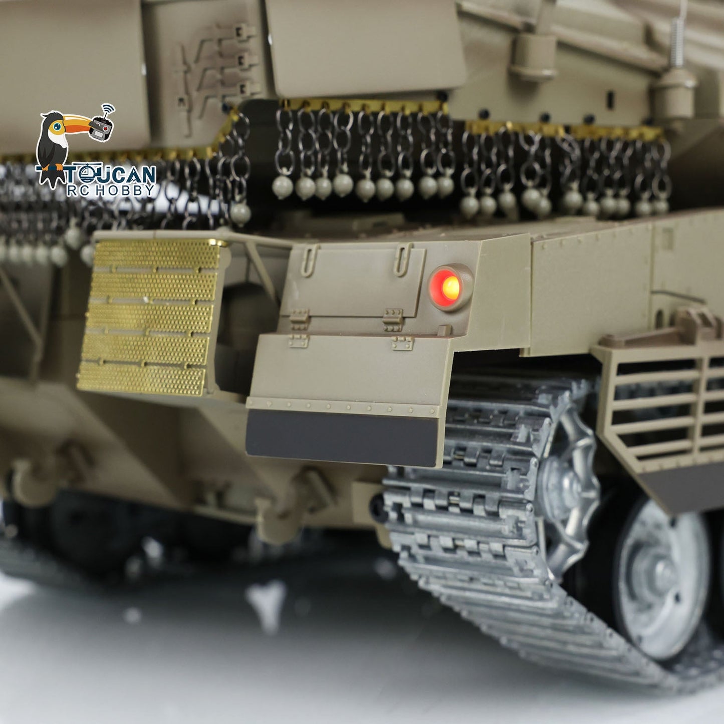 Henglong 1/16 TK7.0 IDF Merkava MK IV 3958 RTR RC Tank with Dual Battery Barrel Recoil 360 Degrees Turret Smoke BB Unit IR Metal Sprockets Idlers Road Wheels Tracks Gearbox