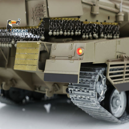 Henglong 1/16 TK7.0 IDF Merkava MK IV 3958 RTR RC Tank with Dual Battery Barrel Recoil 360 Degrees Turret Smoke BB Unit IR Metal Sprockets Idlers Road Wheels Tracks Gearbox