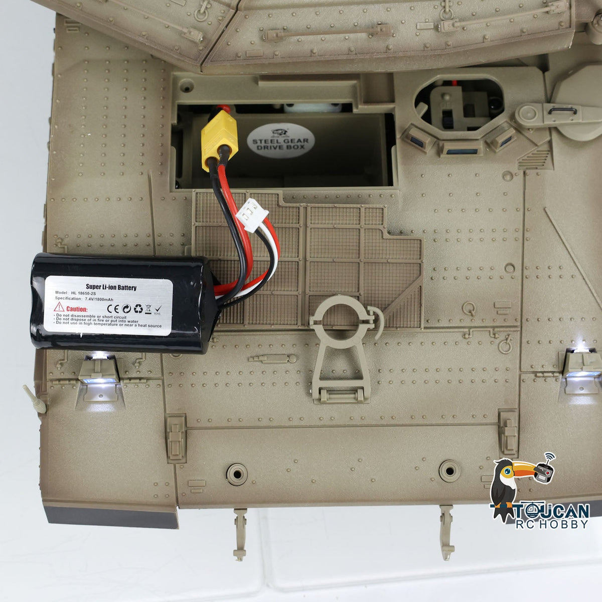 Henglong 1/16 TK7.0 IDF Merkava MK IV 3958 RTR RC Tank with Dual Battery Barrel Recoil 360 Degrees Turret Smoke BB Unit IR Metal Sprockets Idlers Road Wheels Tracks Gearbox