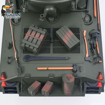 Large Hatch 1/16 Remote Control Tank Sherman M4A3 Infrared System Barrel Elevation Smoke Unit Metal Chassis Gearbox 360?? Turret