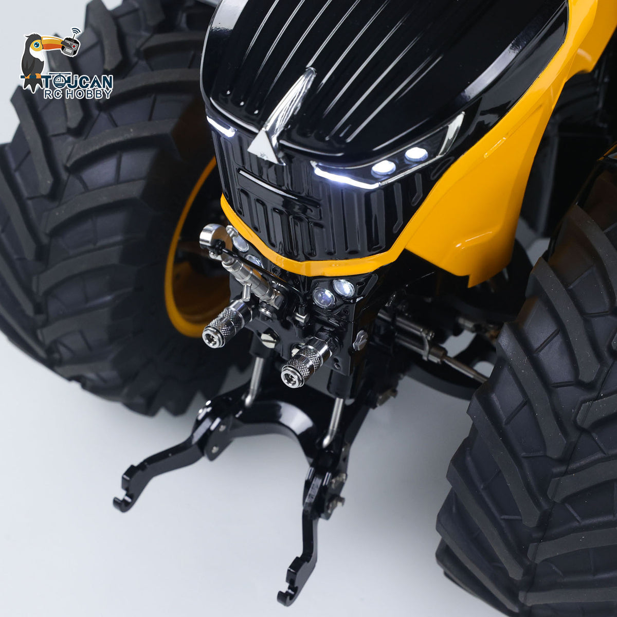 In Stock TOUCAN RC HOBBY LESU Metal 1/14 RC Tractor Truck AOUE 1050 4x4 Hydraulic Farm vehicle K500 Seedbed Pre-sowing Soil Preparation Planter Plough Light Sound