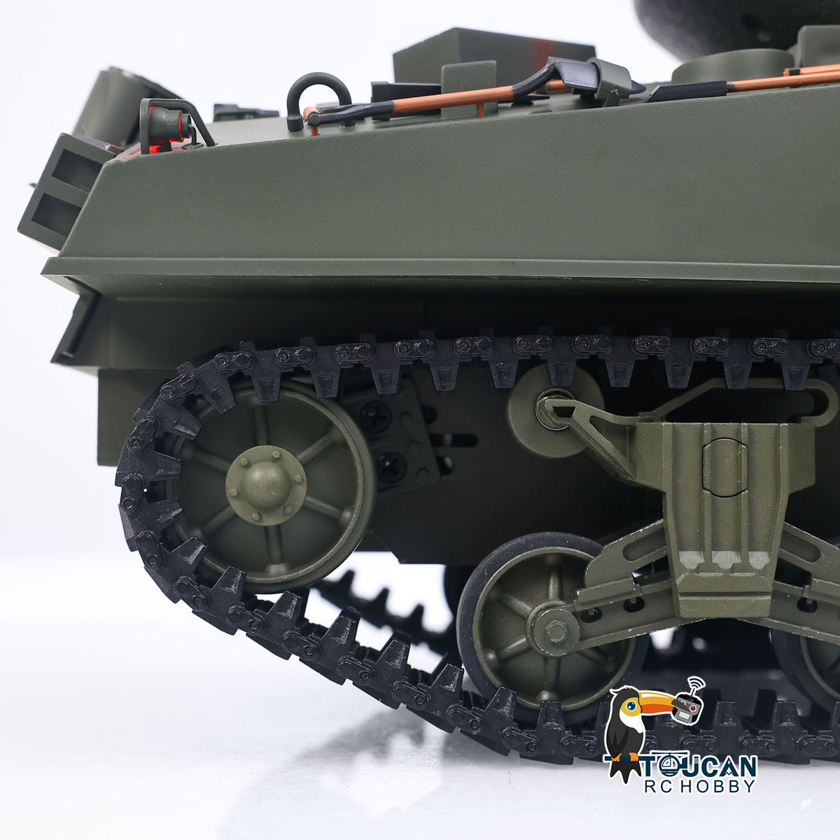 Large Hatch 1/16 Remote Control Tank Sherman M4A3 Infrared System Barrel Elevation Smoke Unit Metal Chassis Gearbox 360?? Turret