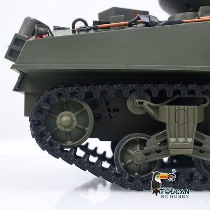 Large Hatch 1/16 Remote Control Tank Sherman M4A3 Infrared System Barrel Elevation Smoke Unit Metal Chassis Gearbox 360?? Turret