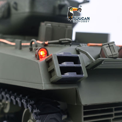 Large Hatch 1/16 Remote Control Tank Sherman M4A3 Infrared System Barrel Elevation Smoke Unit Metal Chassis Gearbox 360?? Turret