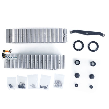 TOUCAN RC HOBBY JDM Metal Tracks Upgrade Parts for 1/14 RC Bulldozer Hydraulic Construction Vehicle Scale DIY Model Accessories