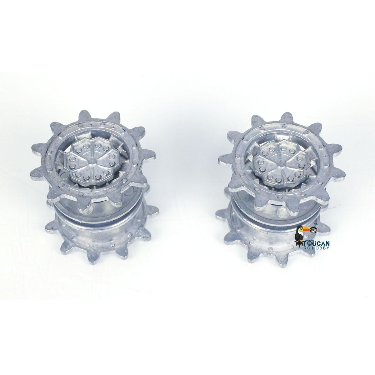 1Pair Metal Sprockets Driving Wheels for 1/16 Heng Long RC Tank TK6.0 TK7.0 Leopard2A6 3889 Military Model Spare Parts