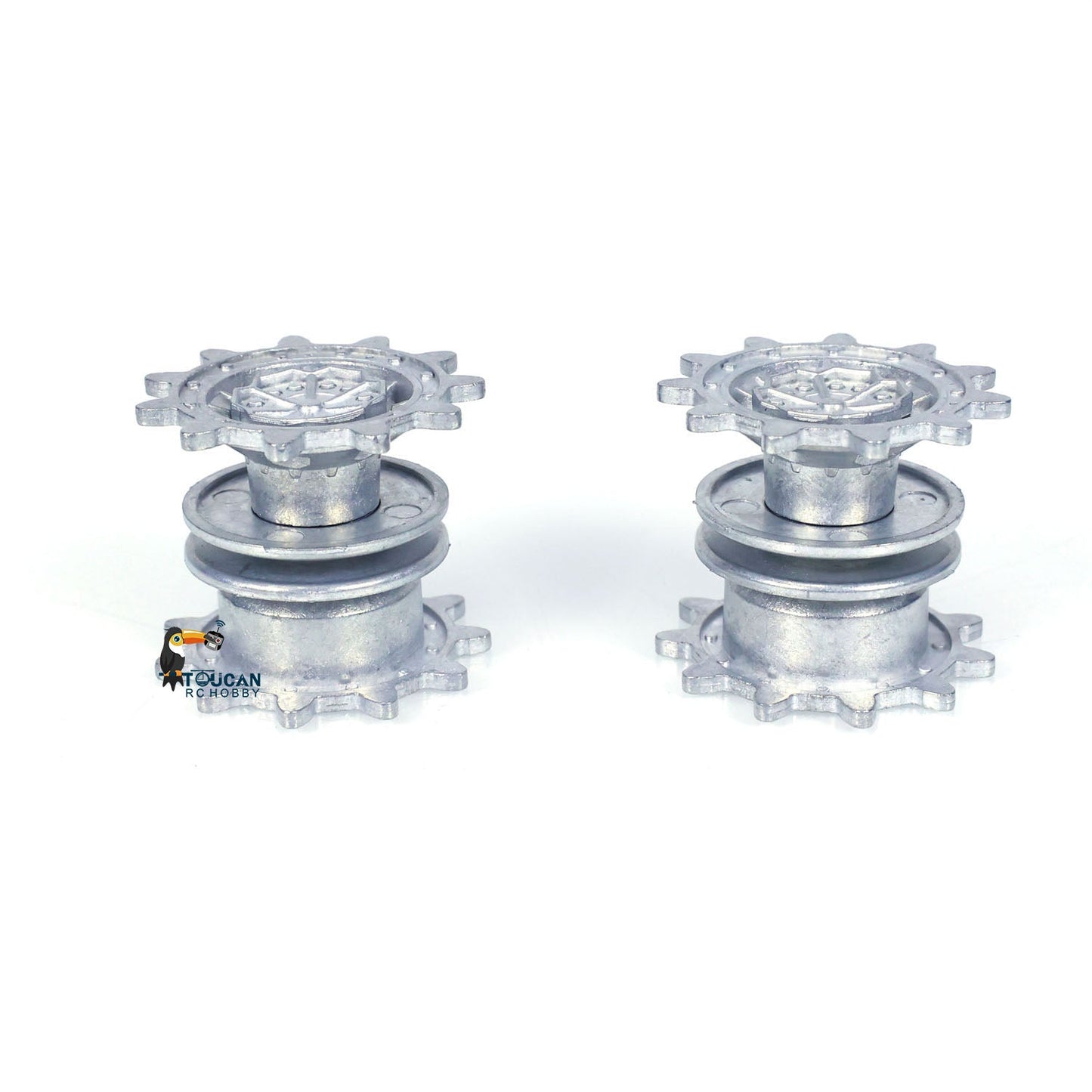 1Pair Metal Sprockets Driving Wheels for 1/16 Heng Long RC Tank TK6.0 TK7.0 Leopard2A6 3889 Military Model Spare Parts