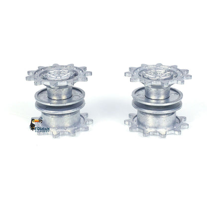 1Pair Metal Sprockets Driving Wheels for 1/16 Heng Long RC Tank TK6.0 TK7.0 Leopard2A6 3889 Military Model Spare Parts