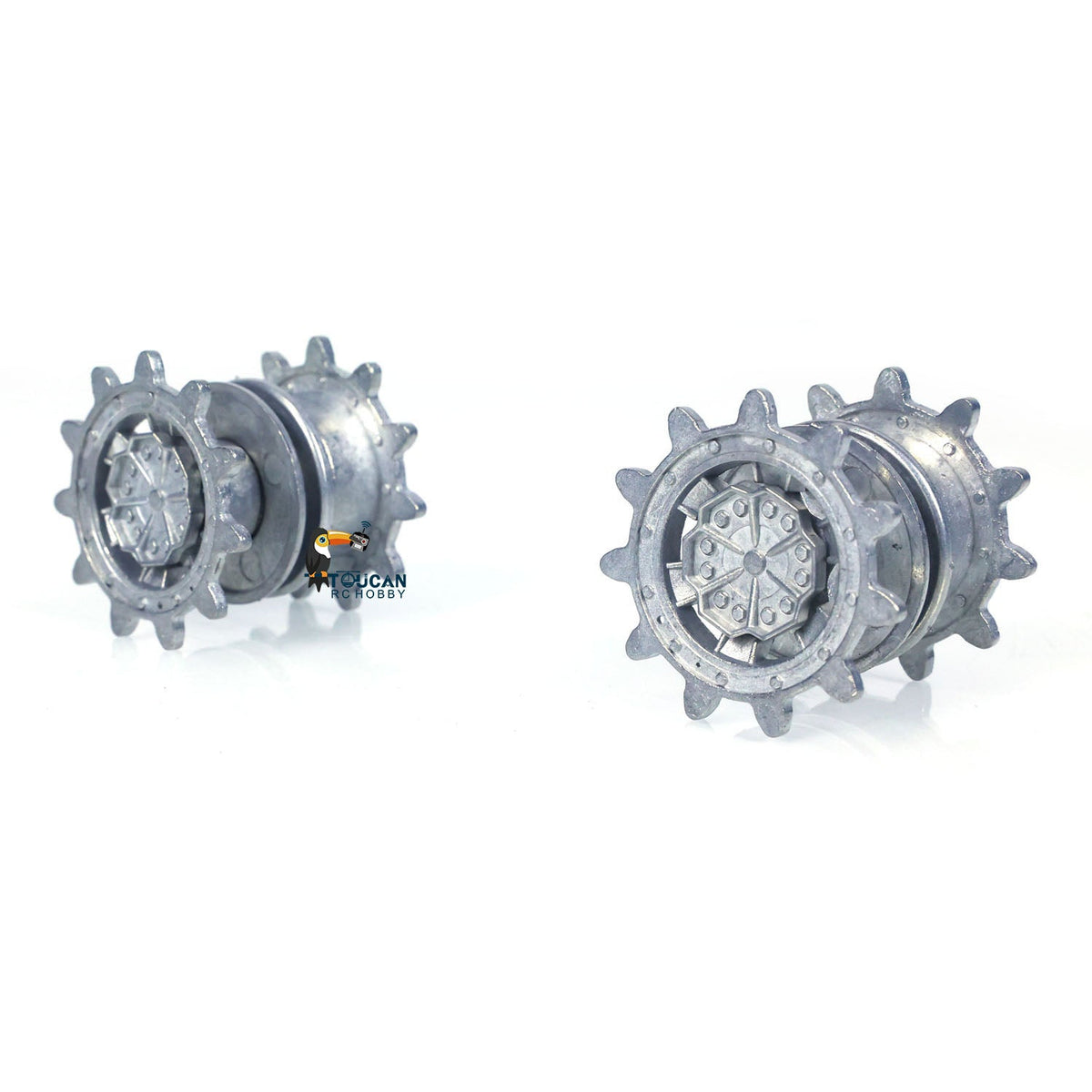 1Pair Metal Sprockets Driving Wheels for 1/16 Heng Long RC Tank TK6.0 TK7.0 Leopard2A6 3889 Military Model Spare Parts