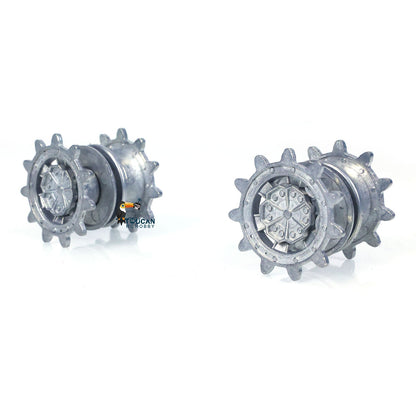 1Pair Metal Sprockets Driving Wheels for 1/16 Heng Long RC Tank TK6.0 TK7.0 Leopard2A6 3889 Military Model Spare Parts
