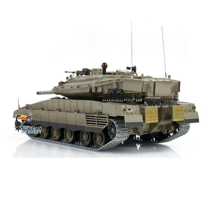 Henglong 1/16 TK7.0 IDF Merkava MK IV 3958 RTR RC Tank with Barrel Recoil BB Smoke Metal Tracks Idlers Sprockets Wheels Gearbox