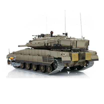 TOUCAN RC HOBBY Henglong 1/16 TK7.0 IDF Merkava MK IV 3958 RTR RC Tank with Barrel Recoil BB Smoke Metal Tracks Idlers Sprockets Wheels Gearbox
