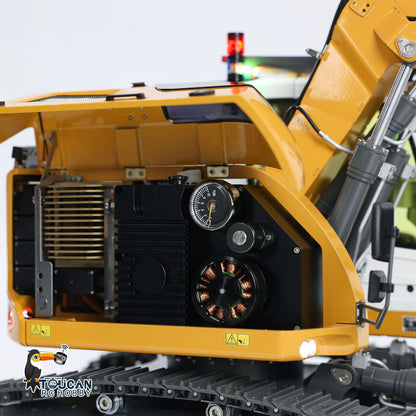 CUT 1/14 Scale 914 Metal RC Hydraulic Excavator 5-ways Valve Remote Control Digger ST8 Radio Controller Model for Hobbyists