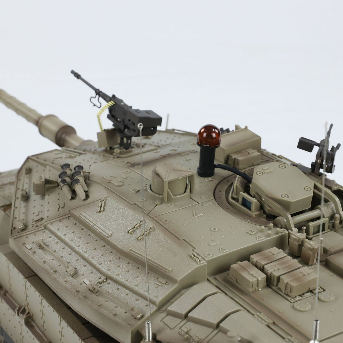 Henglong 1/16 TK7.0 Merkava MK IV 3958 RTR RC Tank with Dual Battery Barrel Recoil Smoke BB Metal Idlers Sprockets Wheels Gearbox Tracks