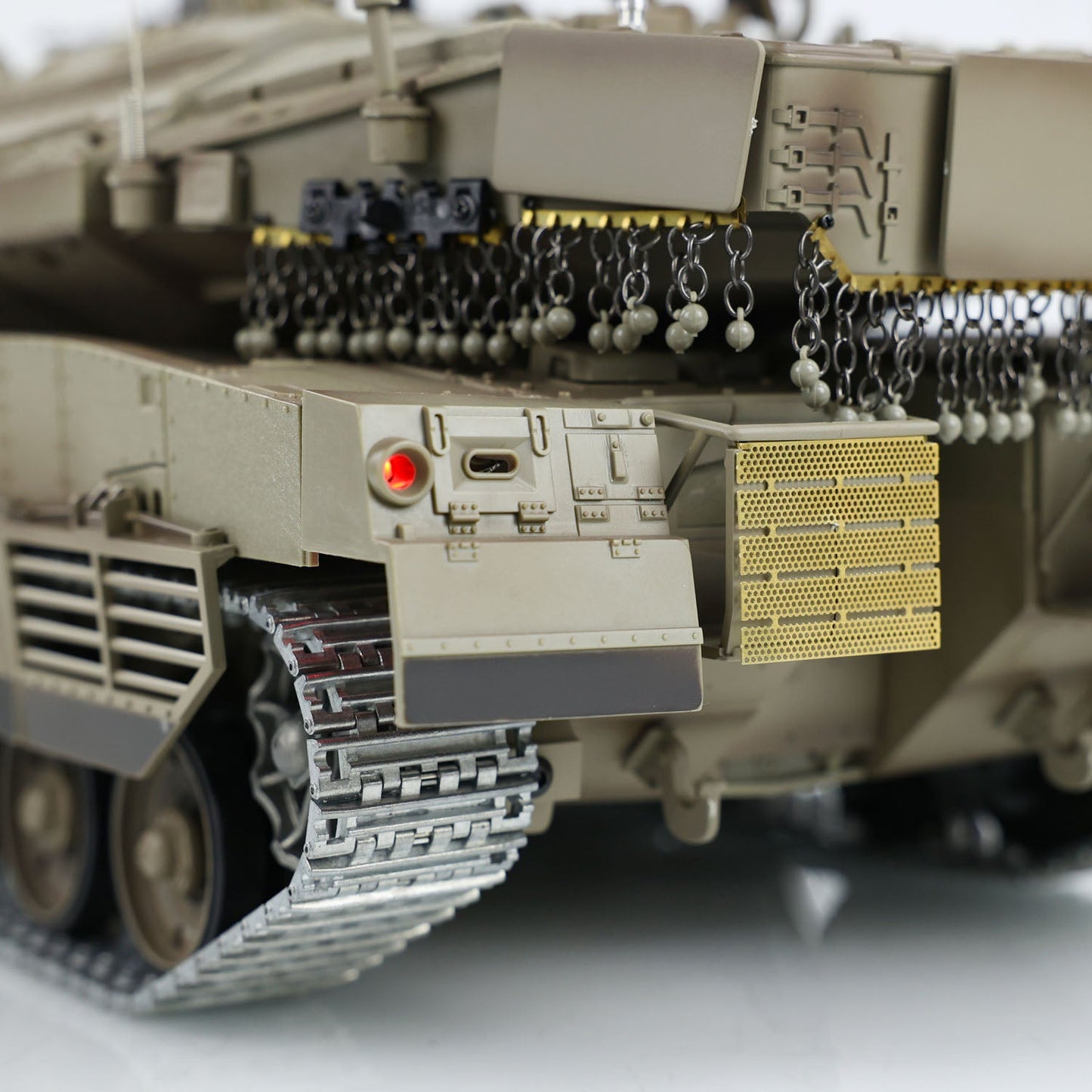Henglong 1/16 TK7.0 Merkava MK IV 3958 RTR RC Tank with Dual Battery Barrel Recoil Smoke BB Metal Idlers Sprockets Wheels Gearbox Tracks