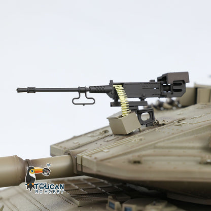 Henglong 1/16 TK7.0 IDF Merkava MK IV 3958 RTR RC Tank with Barrel Recoil BB Smoke Metal Tracks Idlers Sprockets Wheels Gearbox