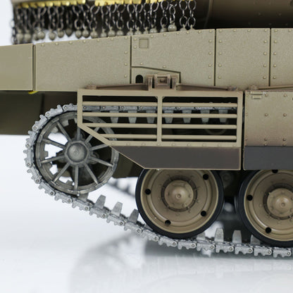 Henglong 1/16 TK7.0 Merkava MK IV 3958 RTR RC Tank with Dual Battery Barrel Recoil Smoke BB Metal Idlers Sprockets Wheels Gearbox Tracks