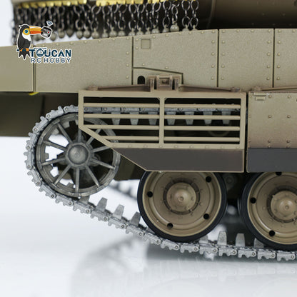 TOUCAN RC HOBBY Henglong 1/16 TK7.0 IDF Merkava MK IV 3958 RTR RC Tank with Barrel Recoil BB Smoke Metal Tracks Idlers Sprockets Wheels Gearbox