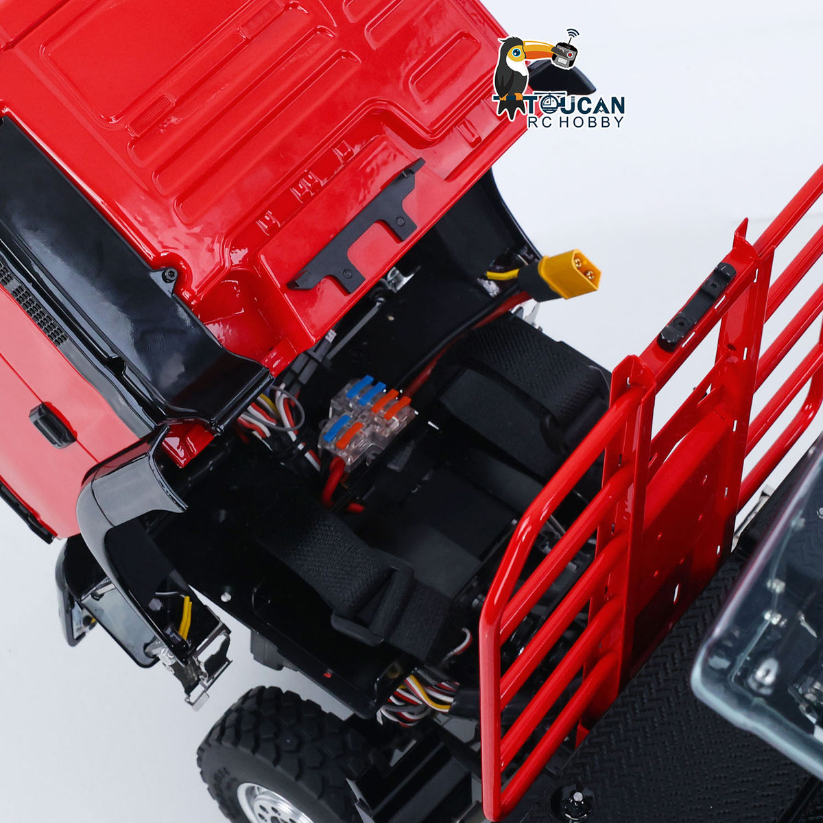 TOUCAN RC HOBBY LESU Z0073 1/14 RC Logging Truck Timber Transport Vehicle with Hydraulic Crane 6x6 Metal Chassis 8CH Valves 3Speed Gearbox Light Sound