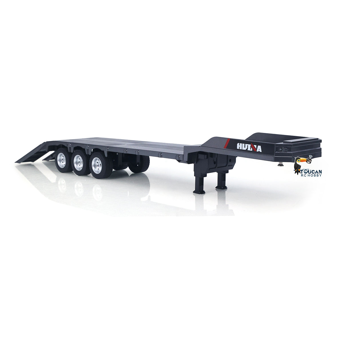 Huina 1318 1:18 RC-Sattelzugmaschine, 9-Kanal-Fernsteuerungsautos mit Pritschenanhänger, zusammengebaut und lackiert, Hobby-Modell, Geschenk
