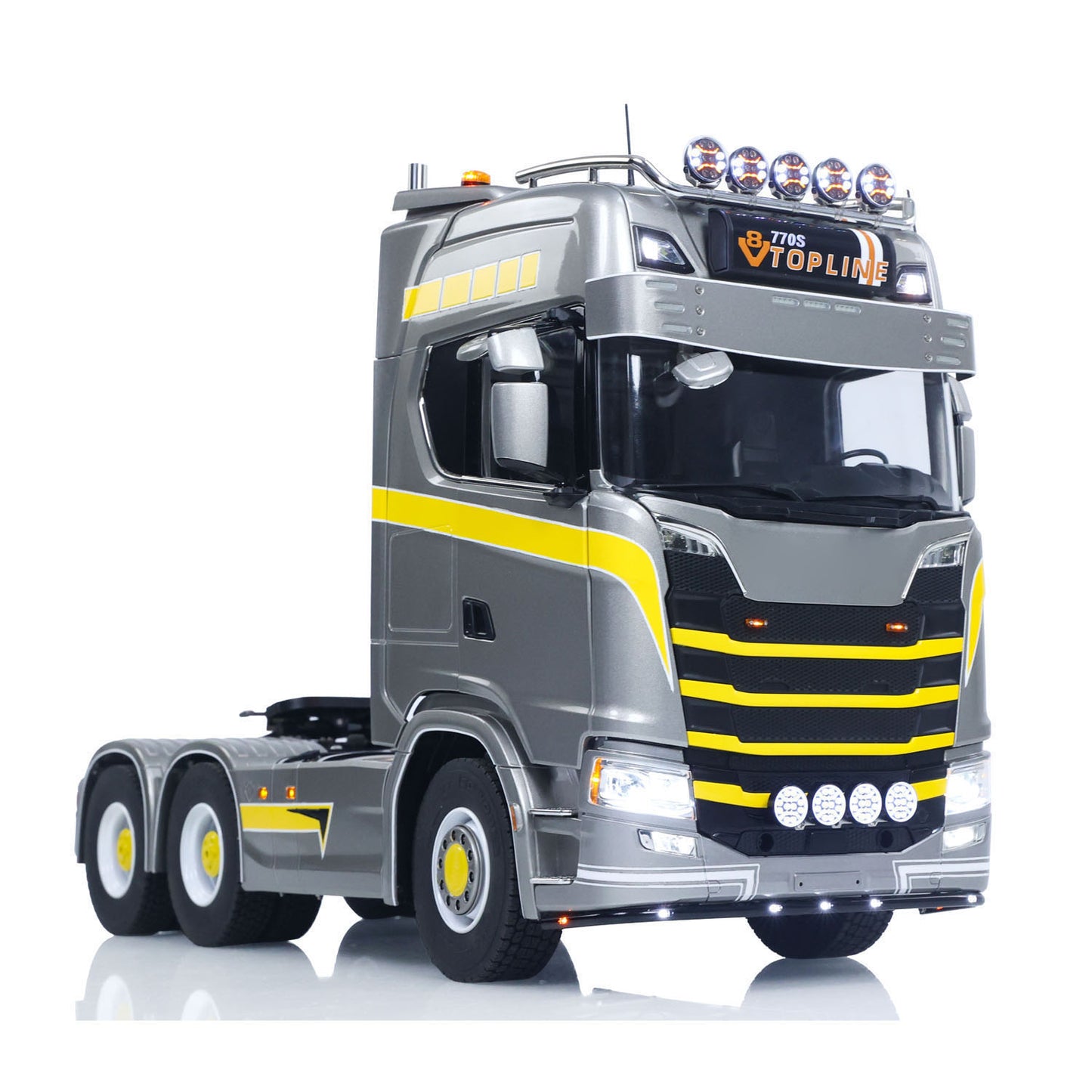 In Stock TOUCAN 1/14 RC Tractor Truck 770S RTR 3Speed Lorry 6X6 Metal Chassis Axle Locks Smoke Sound Light Chassis Suspension ST8 Battery