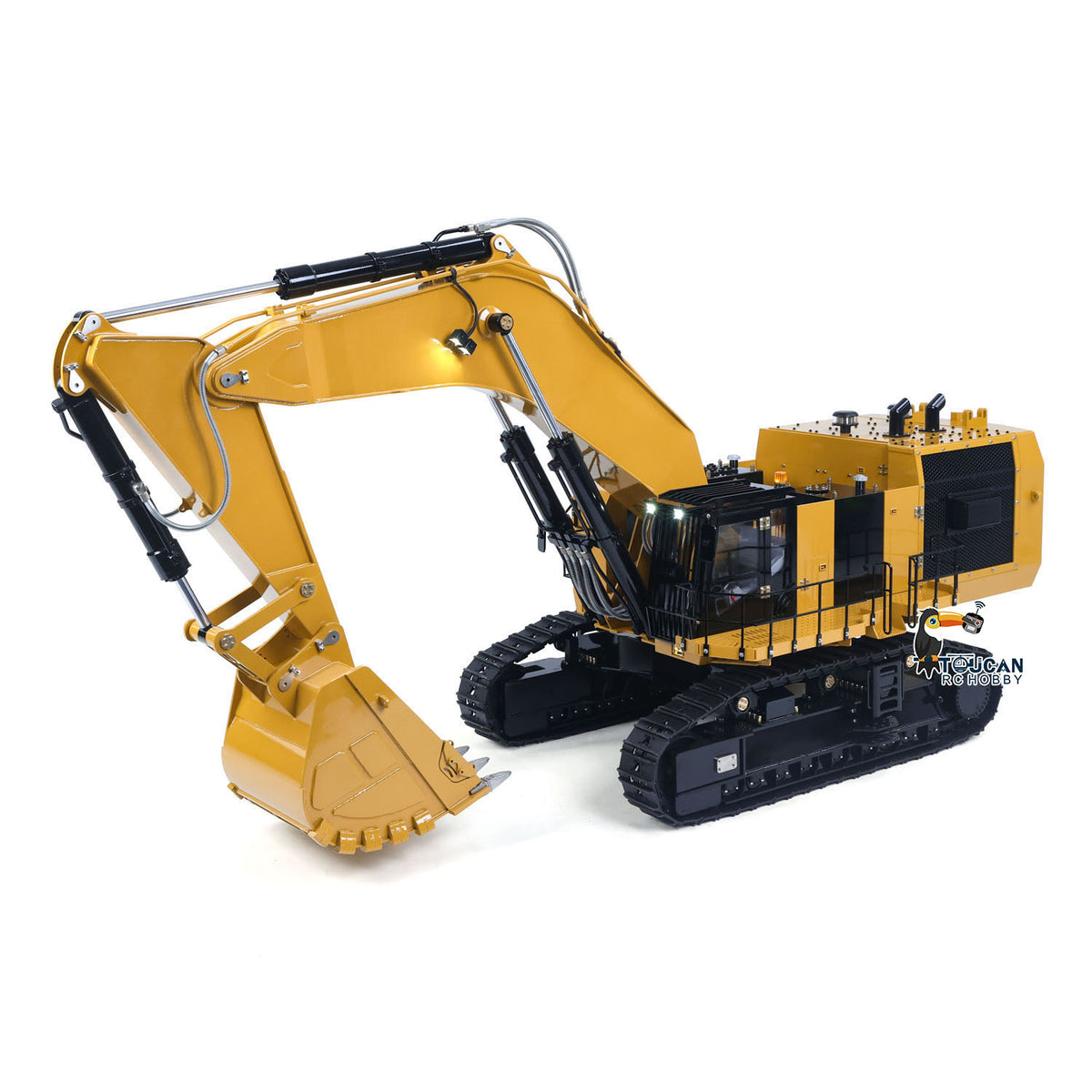RTR 1/14 Hydraulic RC Excavator 6015B Metal Remote Control Digger Heavy Duty Model Construction Vehicle Flysky PL18EV Lite