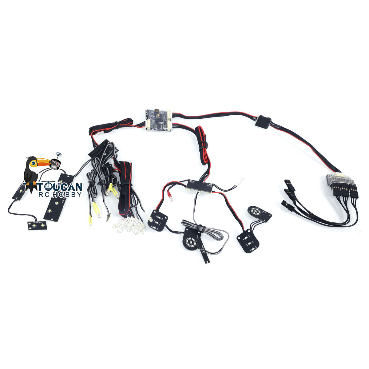 TOUCAN RC HOBBY Capo 3V 60mA Special Lights Hub Kit Light System for 1/8 Scale Remote Controlled Drift Racing Vehicles Cars R-34 Spare Parts