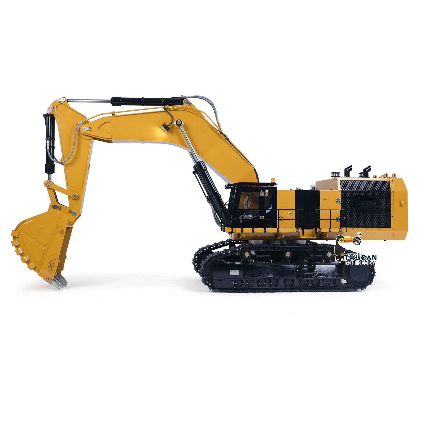Vorbestellung 1/14 C6015B Gelbmetall-Hydraulik-RC-Bagger 6015B Lichtsystem Flüssigkristallanzeige ESC-Motor Servo Flysky FS-i6S Radio 